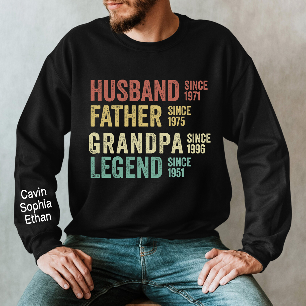 Lofaris Personalized Husband Father Grandpa Legend Sweatshirt