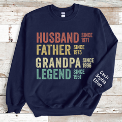 Lofaris Personalized Husband Father Grandpa Legend Sweatshirt