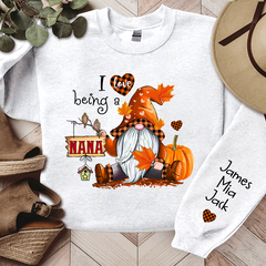 Lofaris Personalized I Love Being Grandma Autumn Sweatshirt