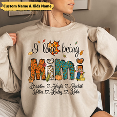 Lofaris I Love Being Mimi and Kids Personalized CTH01 Sweatshirt