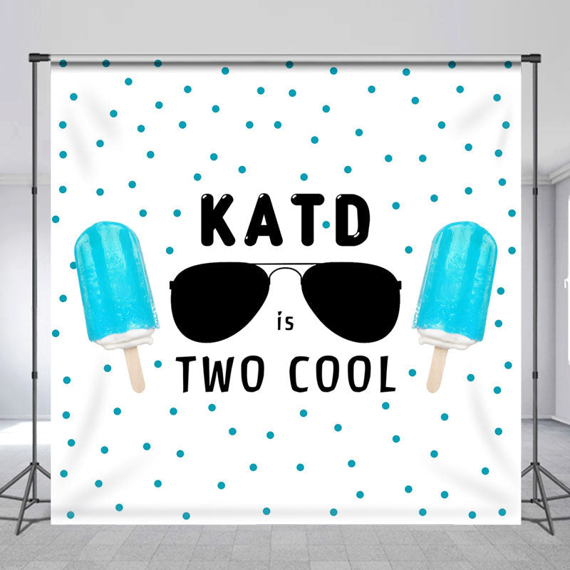 Lofaris Personalized Ice Cream Two Cool 2nd Birthday Backdrop