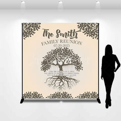 Lofaris Personalized Leaves Tree Root Family Reunion Backdrop