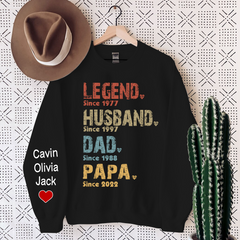 Lofaris Personalized Legend Husband Dad Papa Gift Sweatshirt