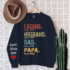 Lofaris Personalized Legend Husband Dad Papa Gift Sweatshirt