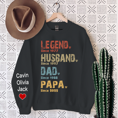 Lofaris Personalized Legend Husband Dad Papa Gift Sweatshirt