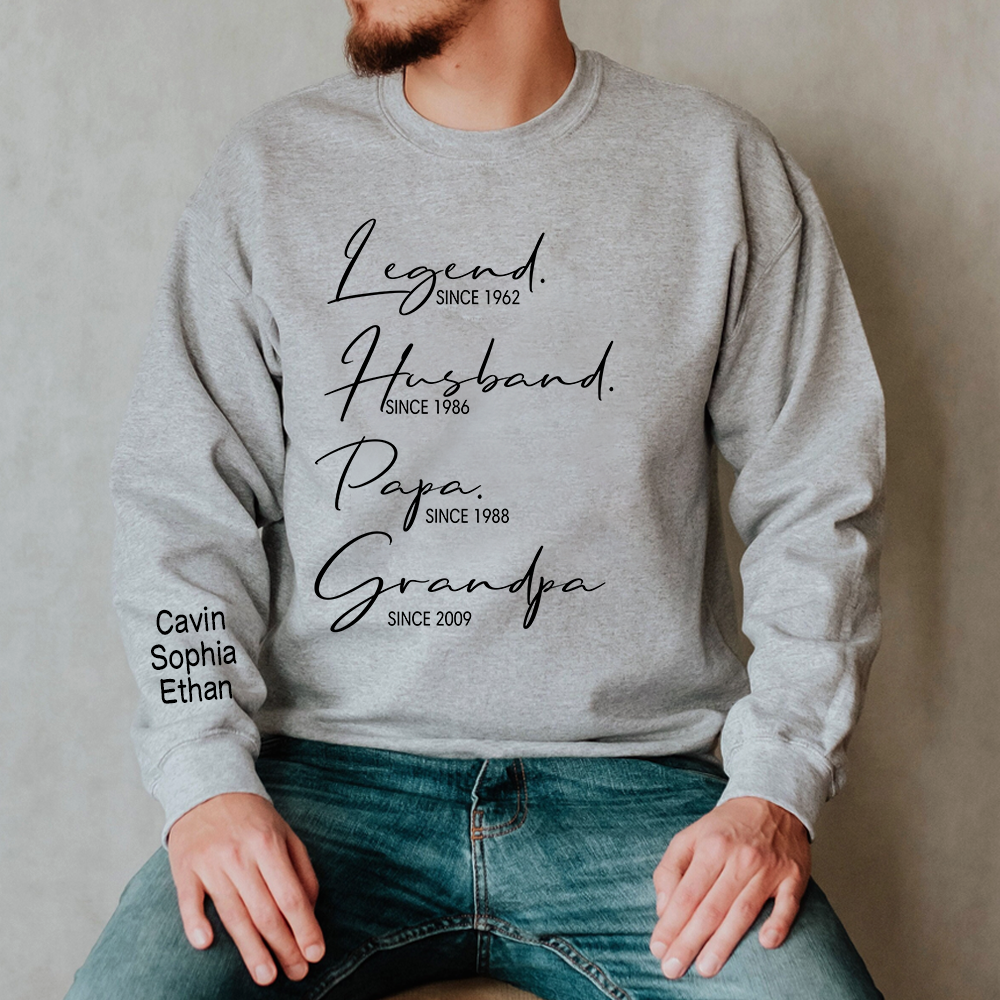 Lofaris Personalized Legend Husband Papa Grandpa Sweatshirt