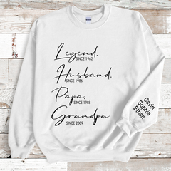 Lofaris Personalized Legend Husband Papa Grandpa Sweatshirt