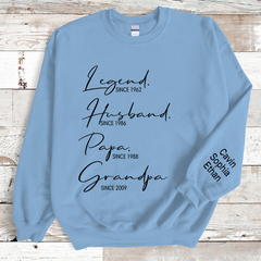 Lofaris Personalized Legend Husband Papa Grandpa Sweatshirt