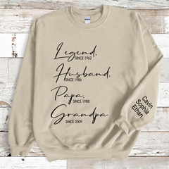 Lofaris Personalized Legend Husband Papa Grandpa Sweatshirt