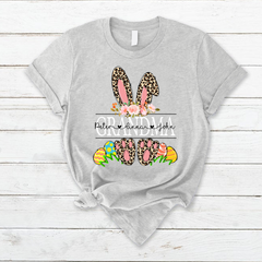 Lofaris Personalized Leopard Bunny Eggs Easter T-Shirt