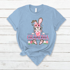 Lofaris Personalized Leopard Flower Easter Grandma T-Shirt