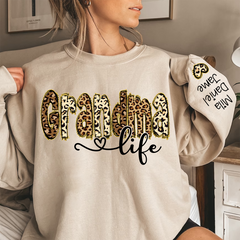 Lofaris Personalized Leopard Gigi Life And Grandkids Sweatshirt