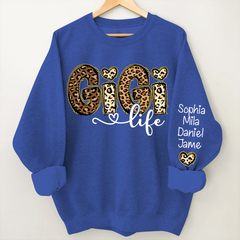 Lofaris Personalized Leopard Gigi Life And Grandkids Sweatshirt