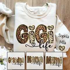 Lofaris Personalized Leopard Gigi Life And Grandkids Sweatshirt