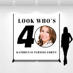 Lofaris Personalized Look Whos 40Th Photo Birthday Backdrop