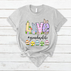 Lofaris Personalized Love Eggs Grandmalife Easter T-Shirt