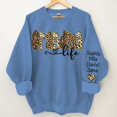 Lofaris Personalized Love Gigi Life Grandkids Heart Sweatshirt