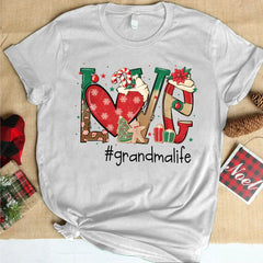 Lofaris Personalized Love Grandma Life Christmas T-Shirt