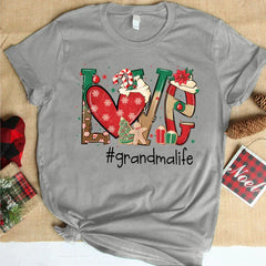 Lofaris Personalized Love Grandma Life Christmas T-Shirt