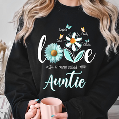 Lofaris Personalized Love is Being Called Auntie Sweatshirt