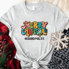 Lofaris Personalized Merry Christmas Grandma Life T-Shirt