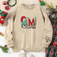 Lofaris Personalized Mimi Claus Christmas And Kids Sweatshirt