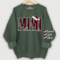 Lofaris Personalized Mimi Claus Christmas Grandma Sweatshirt