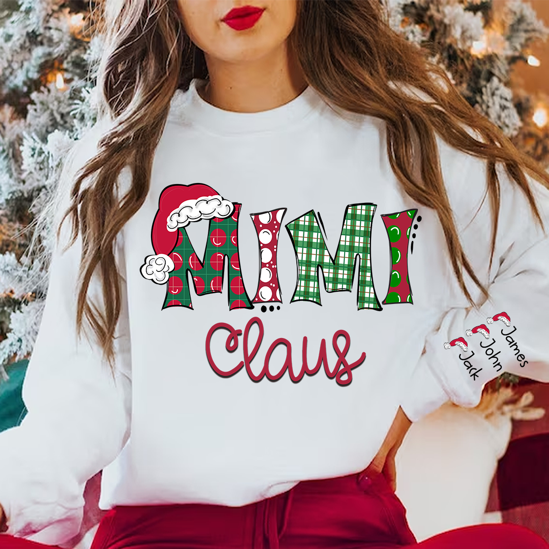 Lofaris Personalized Mimi Claus Winter Christmas Sweatshirt