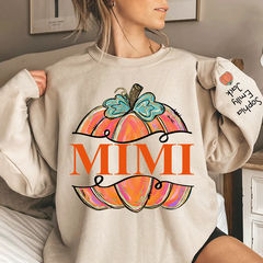 Lofaris Personalized Mimi Color Fall Pumpkin Sweatshirt