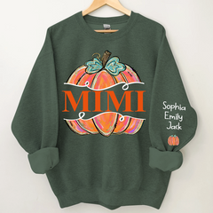 Lofaris Personalized Mimi Color Fall Pumpkin Sweatshirt