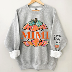 Lofaris Personalized Mimi Color Fall Pumpkin Sweatshirt