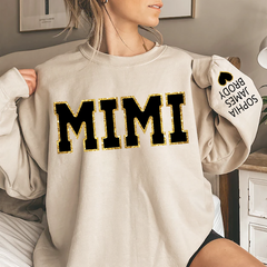 Lofaris Personalized Mimi Glitter Custom Grandma And Kids TH Sweatshirt