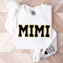 Lofaris Personalized Mimi Glitter Custom Grandma And Kids TH Sweatshirt