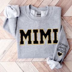 Lofaris Personalized Mimi Glitter Custom Grandma And Kids TH Sweatshirt