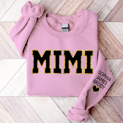 Lofaris Personalized Mimi Glitter Custom Grandma And Kids TH Sweatshirt