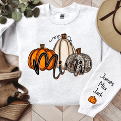 Lofaris Personalized Mimi Grandma Pumpkins Autumn Sweatshirt