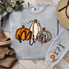 Lofaris Personalized Mimi Grandma Pumpkins Autumn Sweatshirt