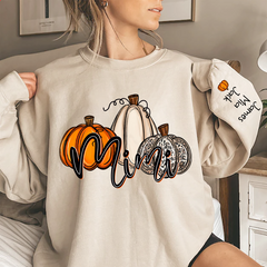 Lofaris Personalized Mimi Grandma Pumpkins Autumn Sweatshirt