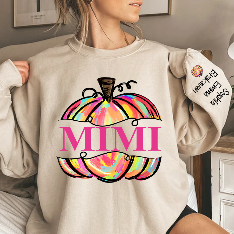 Lofaris Personal Mimi Painted Pumpkin Autumn Sweatshirt