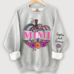 Lofaris Personalized Mimi Painted Pumpkin Autumn Sweatshirt