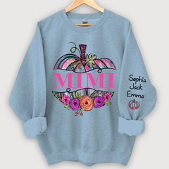 Lofaris Personalized Mimi Painted Pumpkin Autumn Sweatshirt