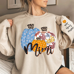 Lofaris Personalized Mimi Pumpkin Grandkids Autumn Sweatshirt