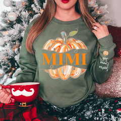 Lofaris Personalized Mimi Watercolor Pumpkin Sweatshirt