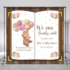 Lofaris Personalized Name Fairy Book Baby Shower Backdrop