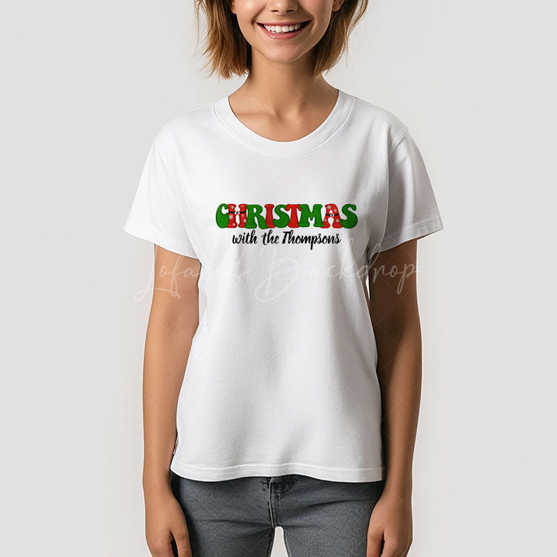 Lofaris Personalized Name Family Christmas Reunion T-Shirt