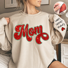 Lofaris Mom Glitter Christmas Custom With Kids Gift For TH Sweatshirt