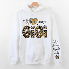 Lofaris Personalized Name I Love Being Gigi Gift Hoodie