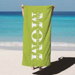 Lofaris Personalized Name Solid Color Beach Towel Gifts for Mom