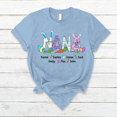 Lofaris Personalized Nana Carrot Kids Easter Day T-Shirt