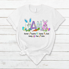 Lofaris Personalized Nana Carrot Kids Easter Day T-Shirt